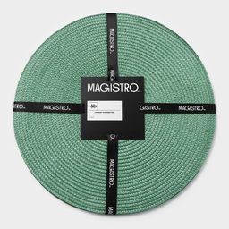 Салфетки сервировочные на стол Magistro «Лофт», 4 шт., d=38 см, зелёные