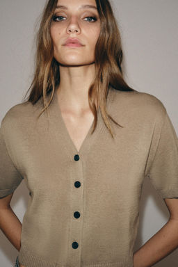 CHAQUETA PUNTO MANGA CORTA / Vis?n - Zara фото 2