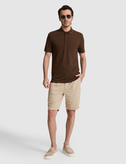 Kahverengi Slim Fit Polo Yaka T-shirt