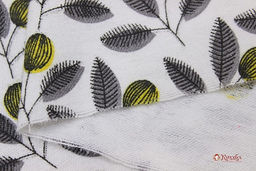 Теплый хлопок Ягода на веточке цв.белый, СОРТ2, ш.1.46м, хлопок-100%, 160гр/м.кв - Купава фото 5