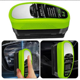 Губка антидождь с раствором для мытья стекол и зеркал автомобиля. Обезжириватель универсальный для машин и ванной. Губка для хрома, тонировки и окон