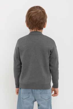 Crockid _ КВ 30155/тем.серый меланж кардиган для мал  фото 4