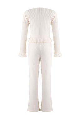 Ekru F?rf?rl? Waffle Orme Pijama Tak?m? THMAW26PT00126 - Trendyolmilla фото 6