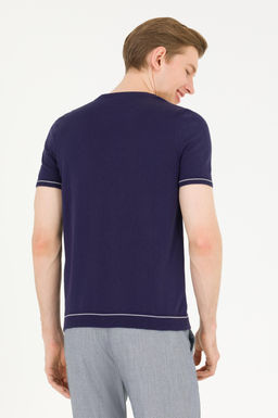 Мужской темно-синий вязаный свитер - U.s. polo assn фото 19