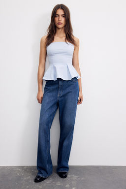 Top bandeau con peplo - H&m фото 3