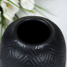Ваза 20 см черная / WRF-164 /уп 10/ - ГалеонТрейд фото 2