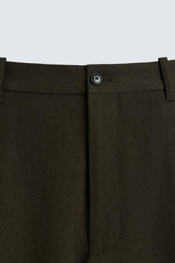 100% WOOL REGULAR FIT TROUSERS - Zara фото 9