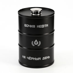 Фляжка Бочка нефти, нержавеющая сталь, 700 мл, 25 oz