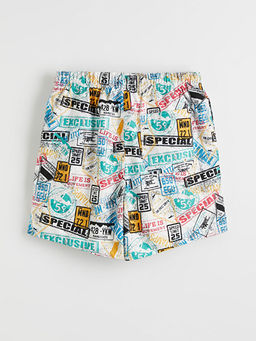 K?sa Boy Desenli Erkek Deniz ?ortu