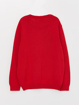 Bisiklet Yaka Basic Uzun Kollu Erkek ?ocuk Triko Kazak - Waikiki фото 2