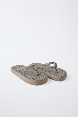 ANIMAL PRINT POOL SANDALS - Zara фото 2
