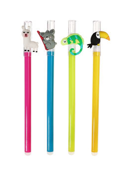 Ручка гелевая - прикол, Calligrata Тропические обитатели, МИКС