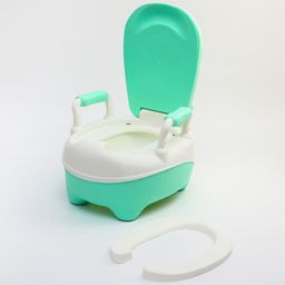 Горшок детский Бегемотик, цвет белый/зеленый - Simaland фото 5