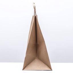 Цена за 25 шт. Пакет бумажный крафт 90 г/м², круглая ручка 32×20×37 см