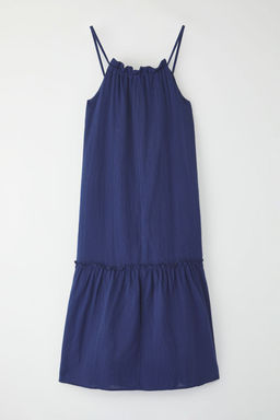 Trendyolmilla Ekru Genis Kesim Baglama Detayl? Midi Muslin Dokuma Elbise TWOSS25EL00718  фото 6