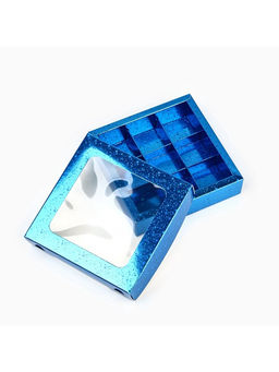 Цена за 5 шт. Коробка для конфет Синие звёздочки, 14.5 х 14.5 х 3.5 см - Дарите счастье фото 5