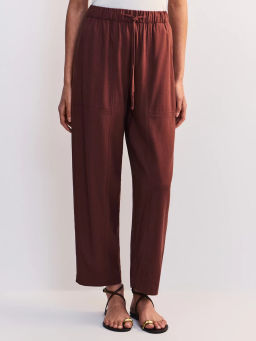 Льняные брюки с эластичным поясом ZR2605012106-21 / Zarina