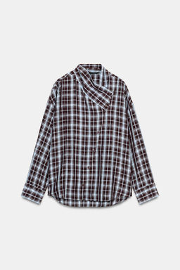 CHECK WRAP SHIRT - Zara фото 9
