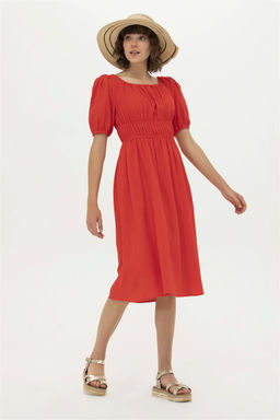 U. S. Polo Assn Женское красное тканое платье - U.s. polo assn фото 11