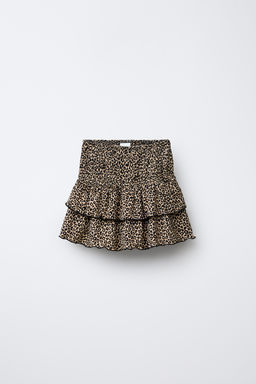 ANIMAL PRINT TEXTURED BERMUDA SKORT