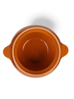 Горшочек для запекания Борисовская керамика «Тигровая», 500 мл, 10×10.5 см, оранжевый