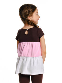 Футболка для девочки UD 1567 розовый/кофе - Mini maxi фото 3