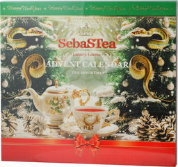 SebaSTea. Новый год. Advent Calendar. Зеленый карт.упаковка, 24 пак. (Уцененная)
