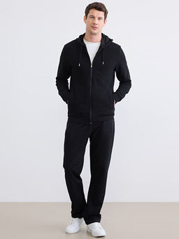 Kap??onlu Erkek Fermuarl? Sweatshirt