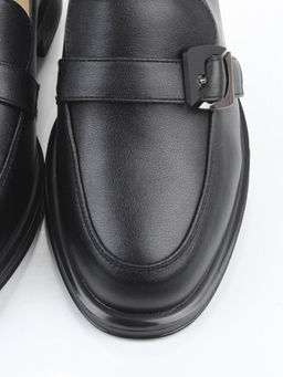 03-PDEB102-1 BLACK Лоферы женские (натуральная кожа)
