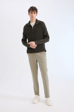 K?sl?k Jogger Pantolon Basic Duz Beli Bagc?kl? Cepli Duz Paca