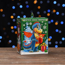 Цена за 5 шт. Подарочная коробка Почта Деда Мороза зеленая 15,5 х 12 х 8 см - Simaland фото 3