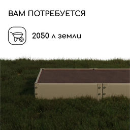 Грядка оцинкованная, 585×100×34 см, Greengo