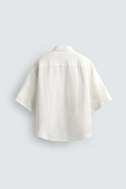 CAMISA BOXY FIT 100% LINO / Blanco - Zara фото 8