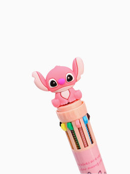 Ручка многоцветная, 10 цветов, «Стич», розовый