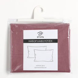 Комплект наволочек Этель цв.розовый, 50х70 см - 2 шт, 100% хлопок, бязь фото 3