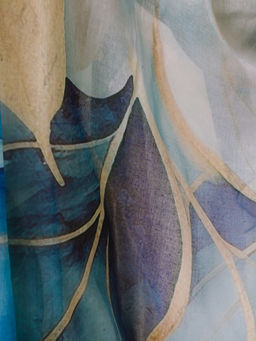 Большой, мягкий, тонкий и очень нежный двусторонний палантин с рисунком в стиле арт-деко - Tantino фото 4