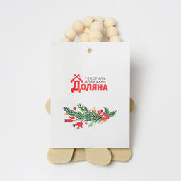Цена за 2 шт. Набор новогодних колец для салфеток, 2 штуки Пряник, коричневый, 6?7 см, дерево