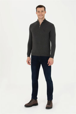 Мужской свитер антрацитового меланжа - U.s. polo assn фото 4