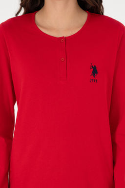 Женский красный пижамный комплект Неожиданная скидка в корзине - U.s. polo assn фото 5