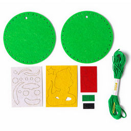 Елочный шар из фетра своими руками на новый год «Змея», набор для творчества