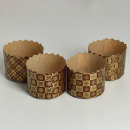 Цена за 20 шт. Форма для кулича бумажная Деко-про «Новый стандарт», 6×4.5 см