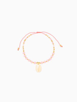 Браслет «Лила», длина 16 см, розовый, золотистый