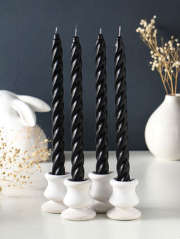 Набор: свечи ароматические витые 1.9×24 см, 4 шт., 40 г, 8 ч, смородина