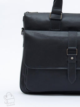 Портфель мужской кожаный 0066Z black Zinimsk