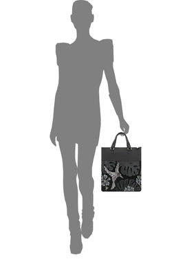 Сумка с аппликацией ДС-506-279 черный - Protege фото 5