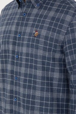 Мужская темно-синяя рубашка с длинным рукавом Неожиданная скидка в корзине - U.s. polo assn фото 7