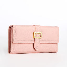 Кошелёк на кнопке, цвет розовый