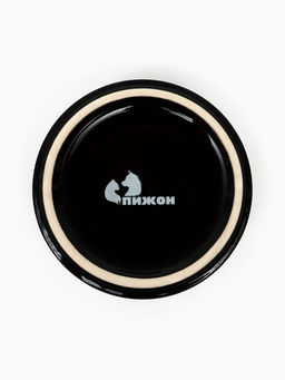 Миска керамическая Разноцветный горошек 200 мл - 10.510.54 см, чёрная - Пижон фото 6