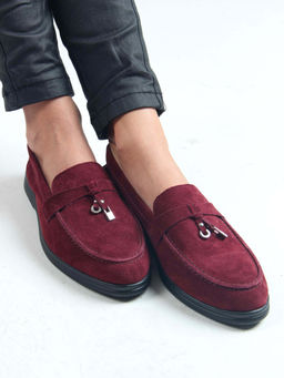 Лоферы туфли 170.2614bl. бордо замша