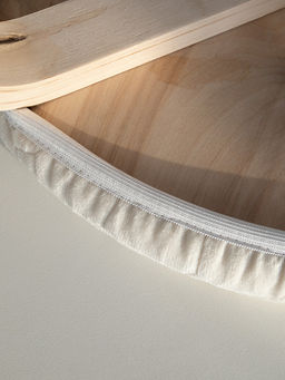 Чехол на табурет D33 молочный вельвет